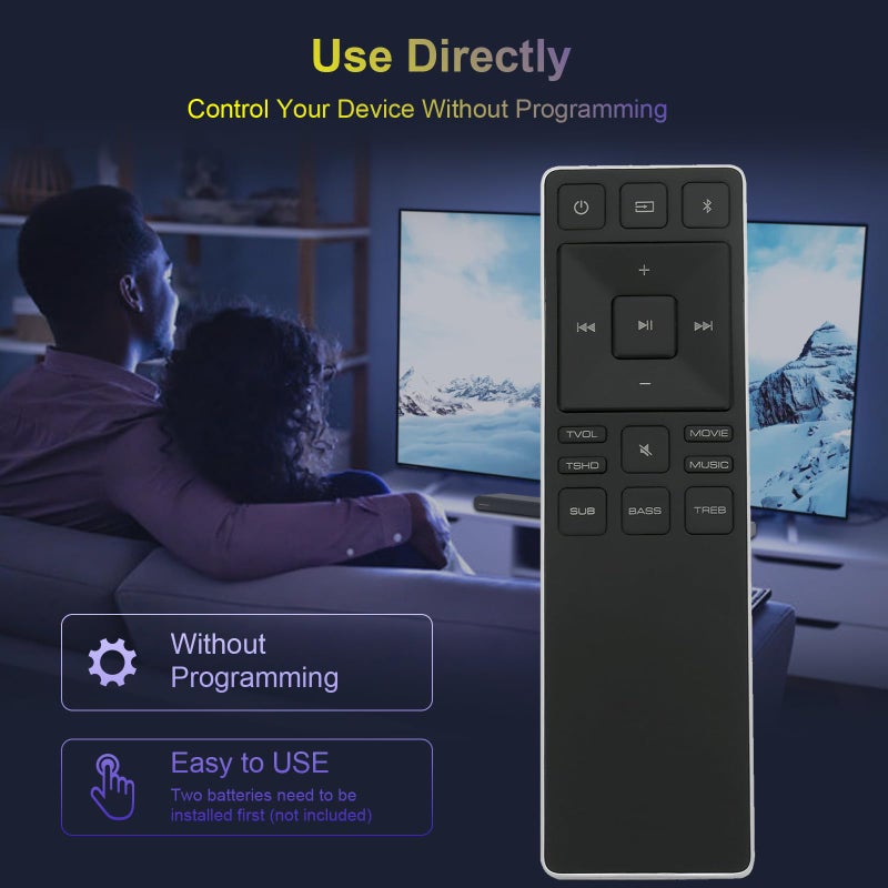 AULCMEET جهاز تحكم عن بعد جديد XRS551-D XRS551D بديل مناسب لجهاز الصوت VIZIO SB2821-D6 SB3820-C6 SB4451C0 SB4051D5 SB4451-C0 SB3851D0 SB4051-D5 SB3851-D0 SB3651E6 SB4551-D5 SB3651-E6 SB4551D5 - Image 3